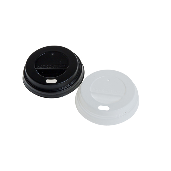 Capac plastic D62 mm,PS, alb/negru,100 buc,10 set/bax