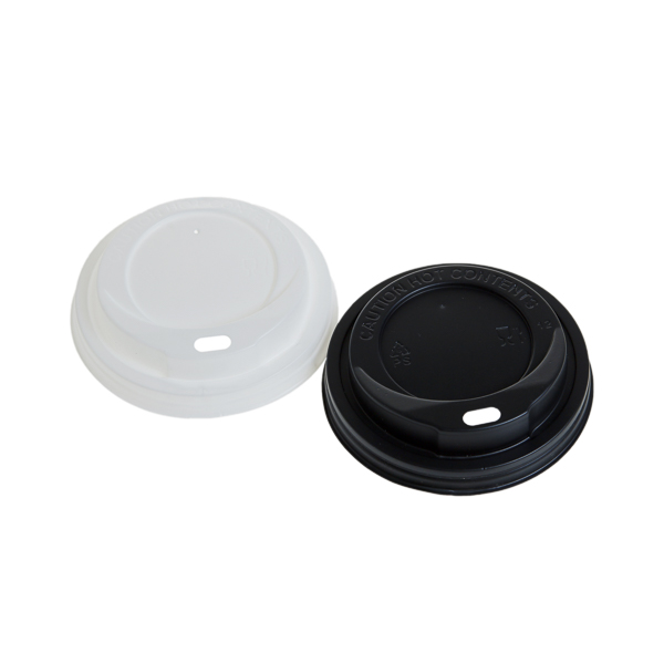 Capac plastic D80 mm,PS, alb/negru,100 buc,10 set/bax